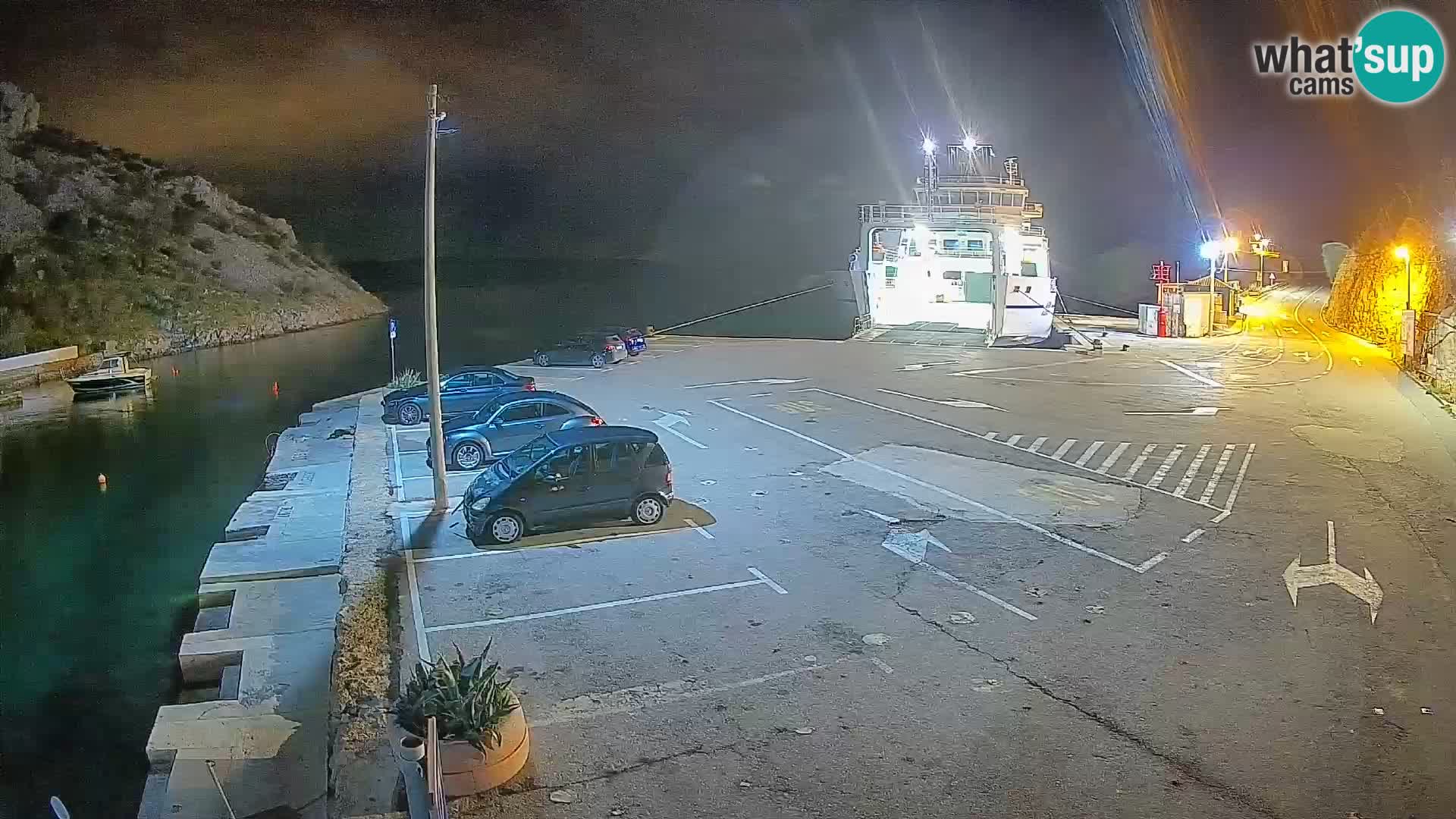 Webcam Fährhafen Prizna – zur Insel Pag