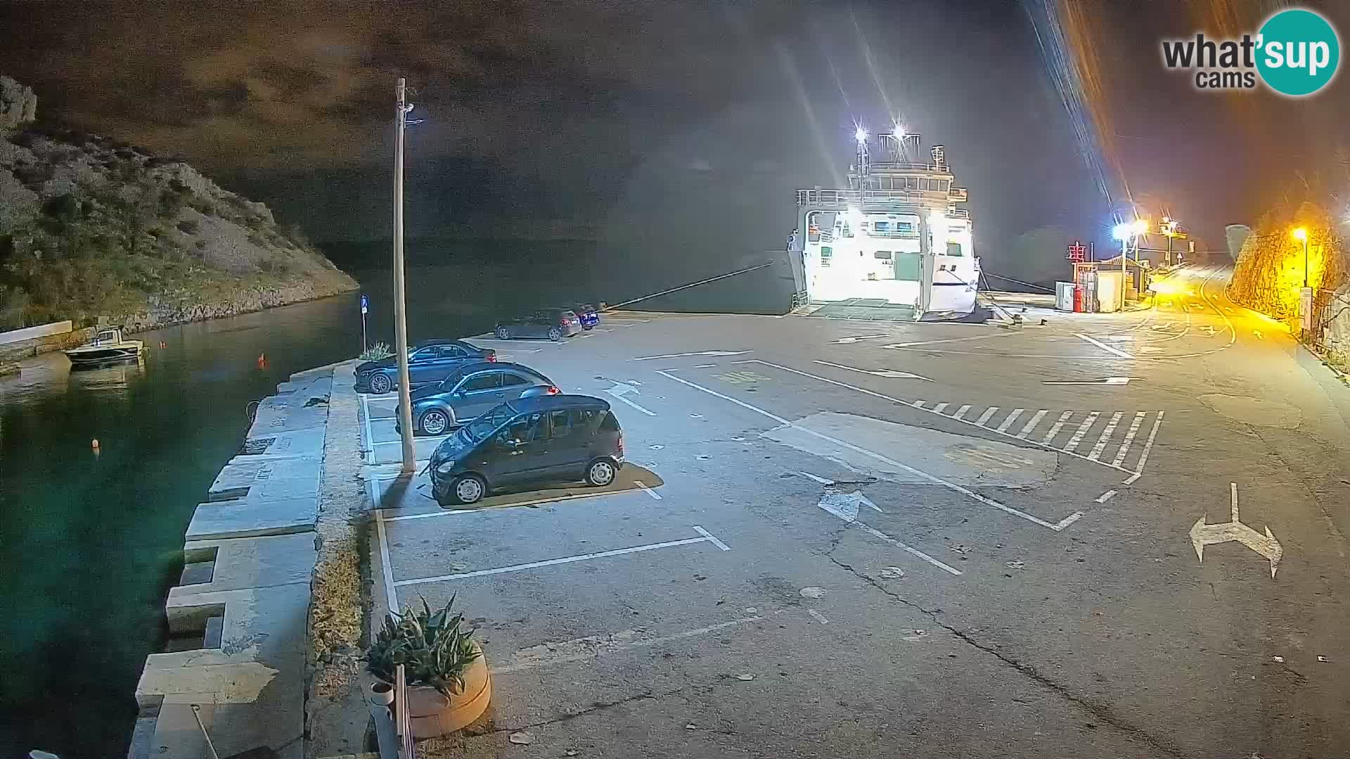 Webcam Prizna ferry port to Pag island