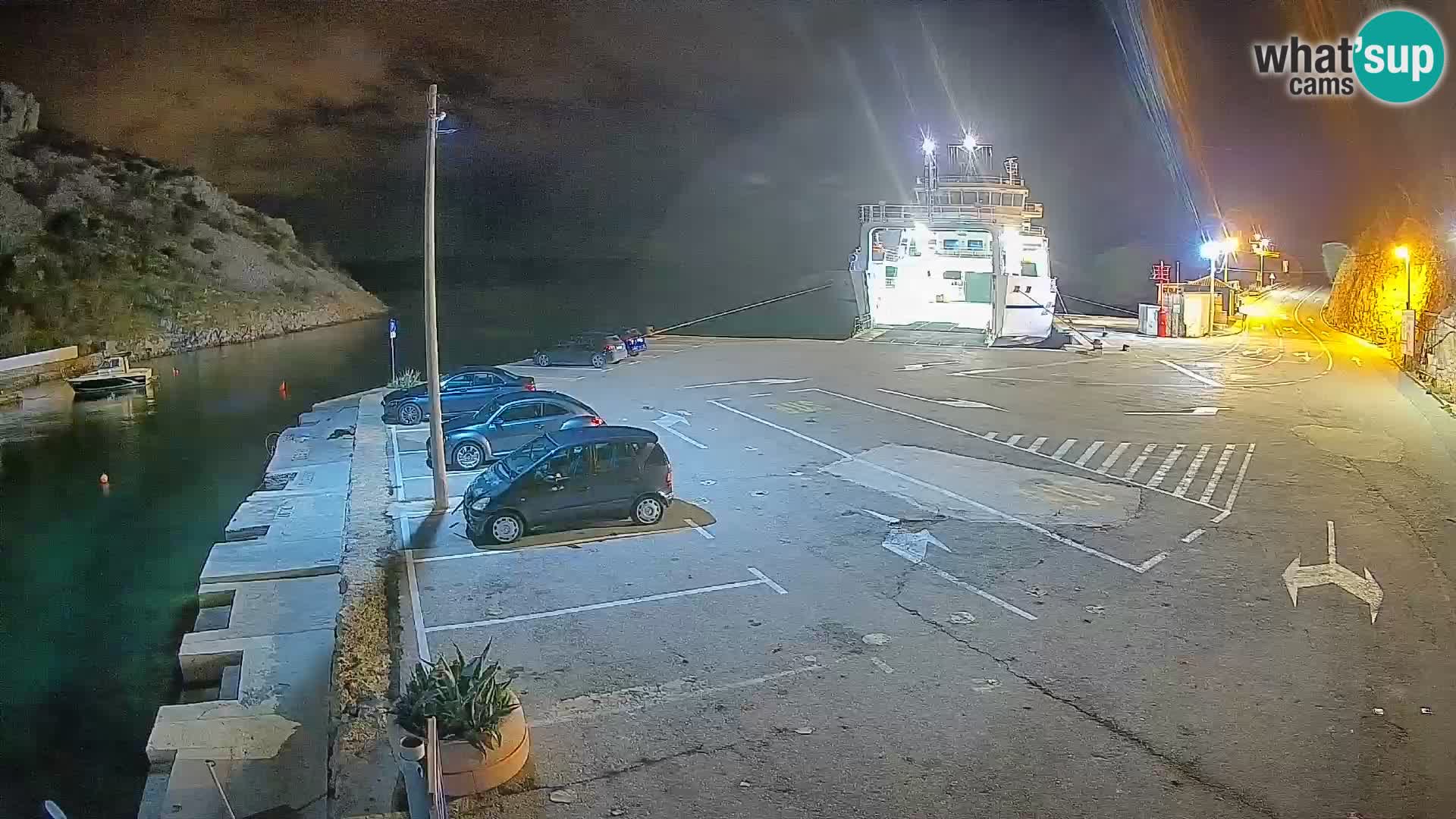 Webcam Prizna ferry port to Pag island