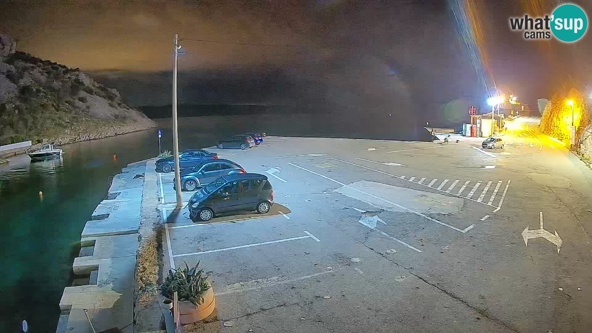 Webcam Prizna ferry port to Pag island