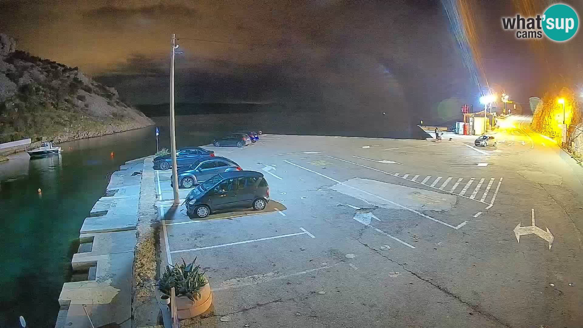 Webcam Prizna ferry port to Pag island