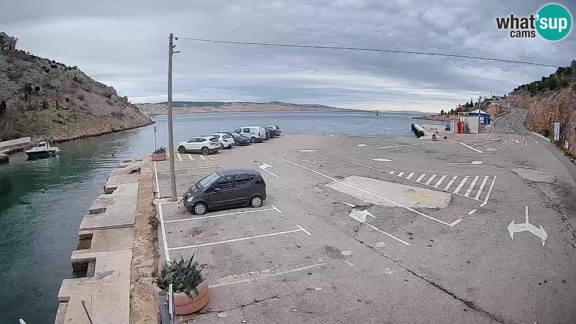 Webcam Fährhafen Prizna – zur Insel Pag