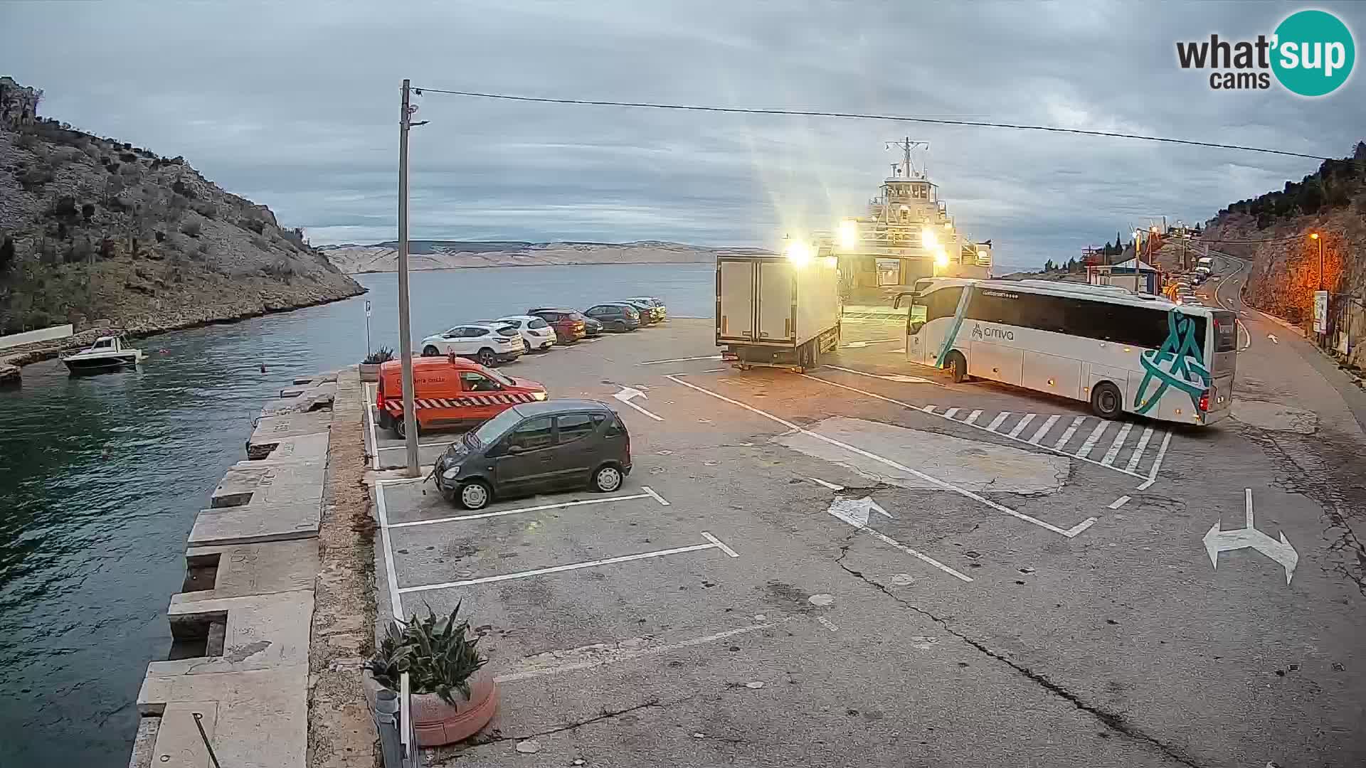 Webcam porto traghetti di Prizna – per l’isola di Pag