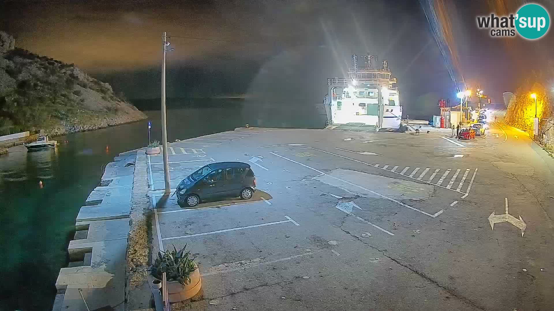 Webcam Prizna ferry port to Pag island