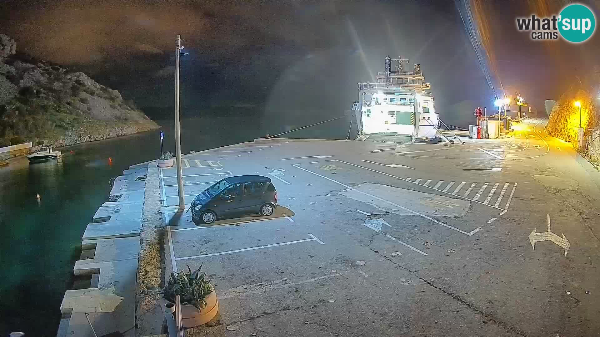 Webcam port de ferry de Prizna – vers l’île de Pag
