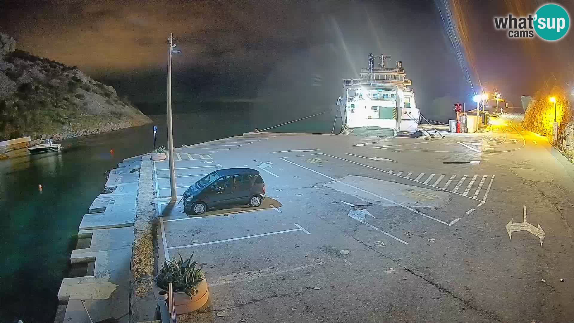 Webcam Fährhafen Prizna – zur Insel Pag