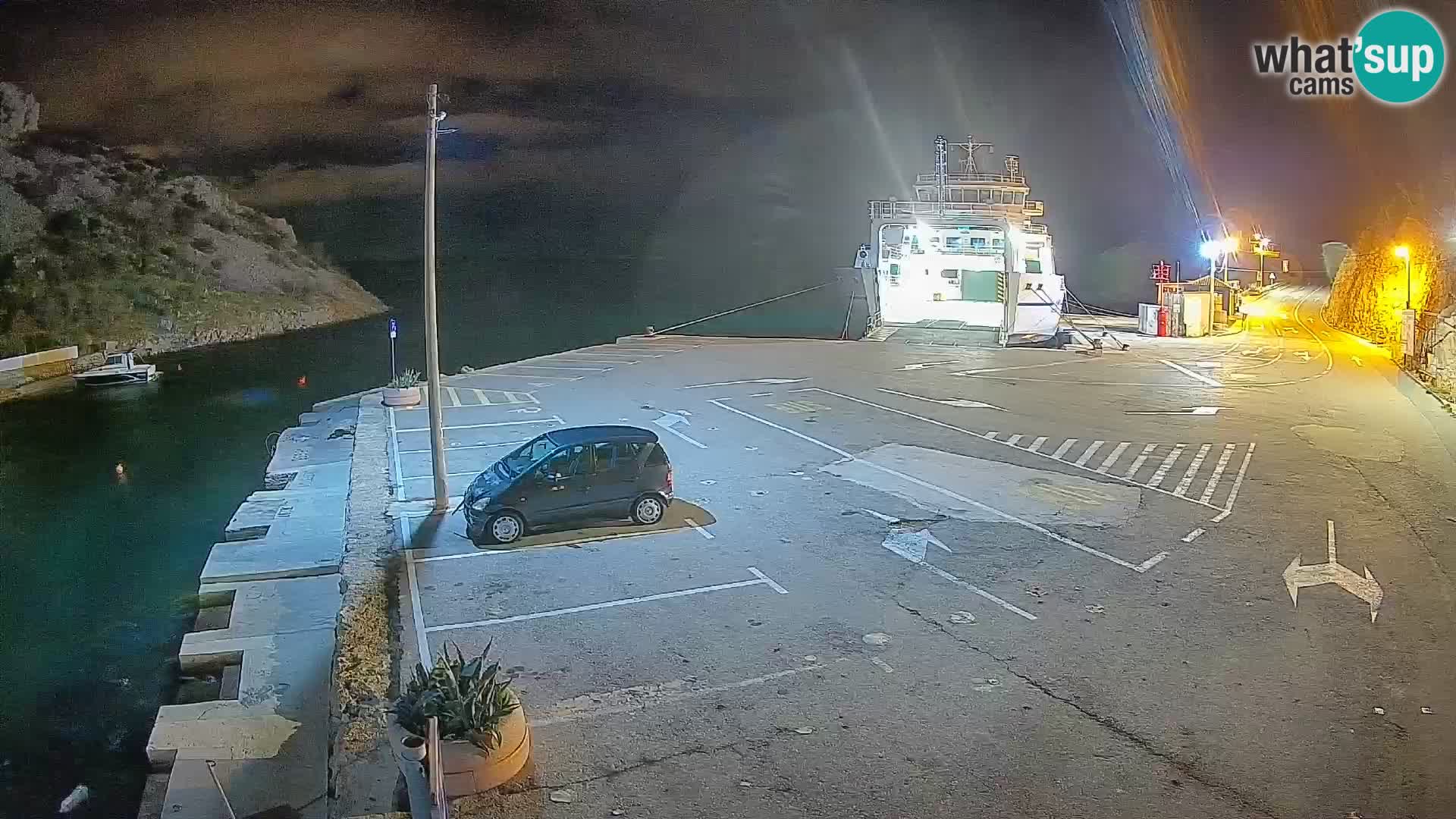 Webcam Fährhafen Prizna – zur Insel Pag