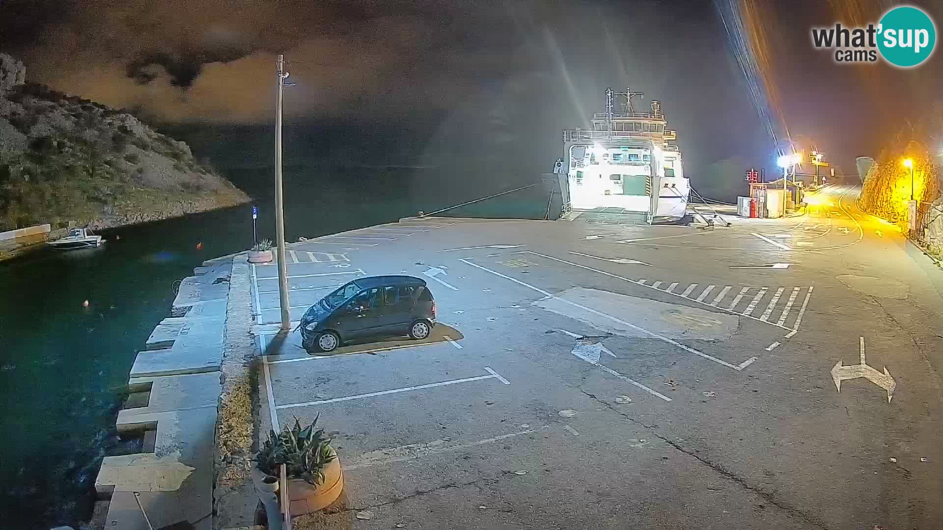 Webcam Fährhafen Prizna – zur Insel Pag