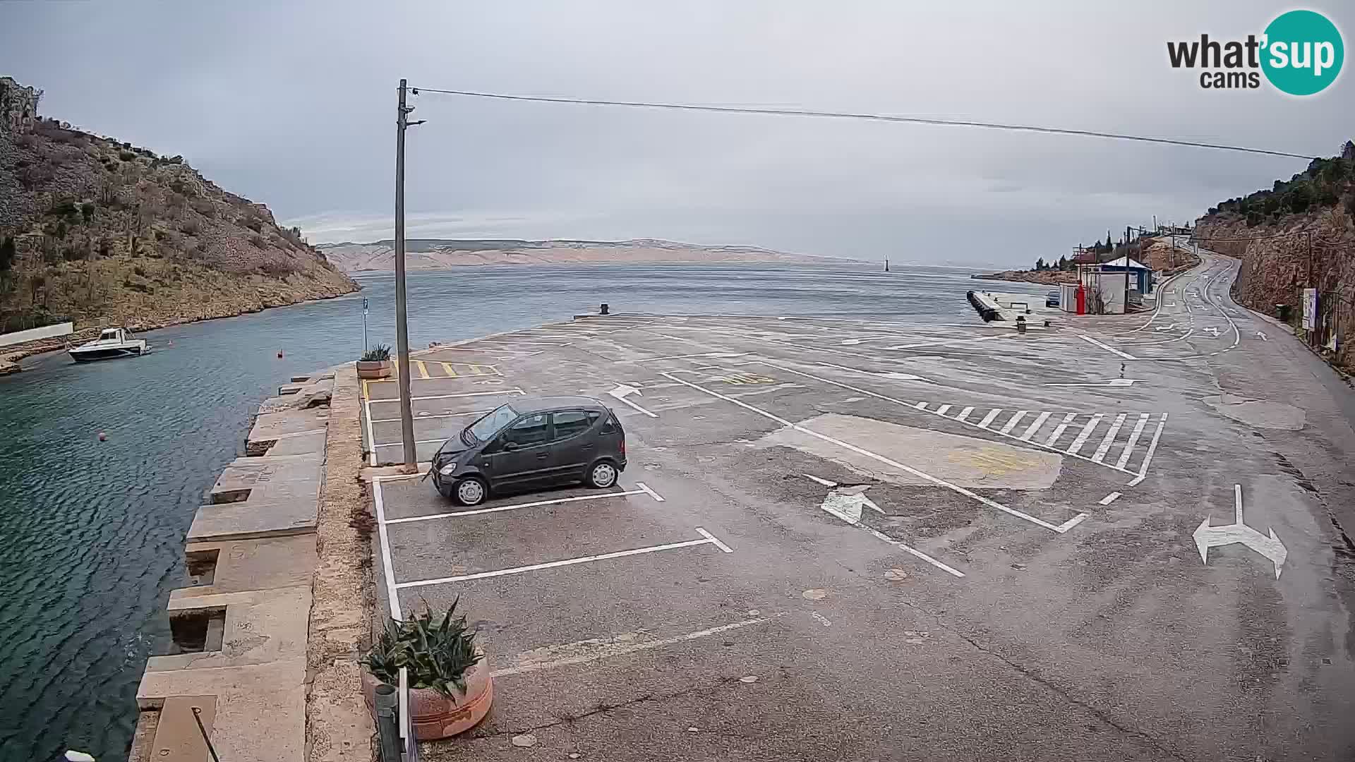 Webcam Fährhafen Prizna – zur Insel Pag