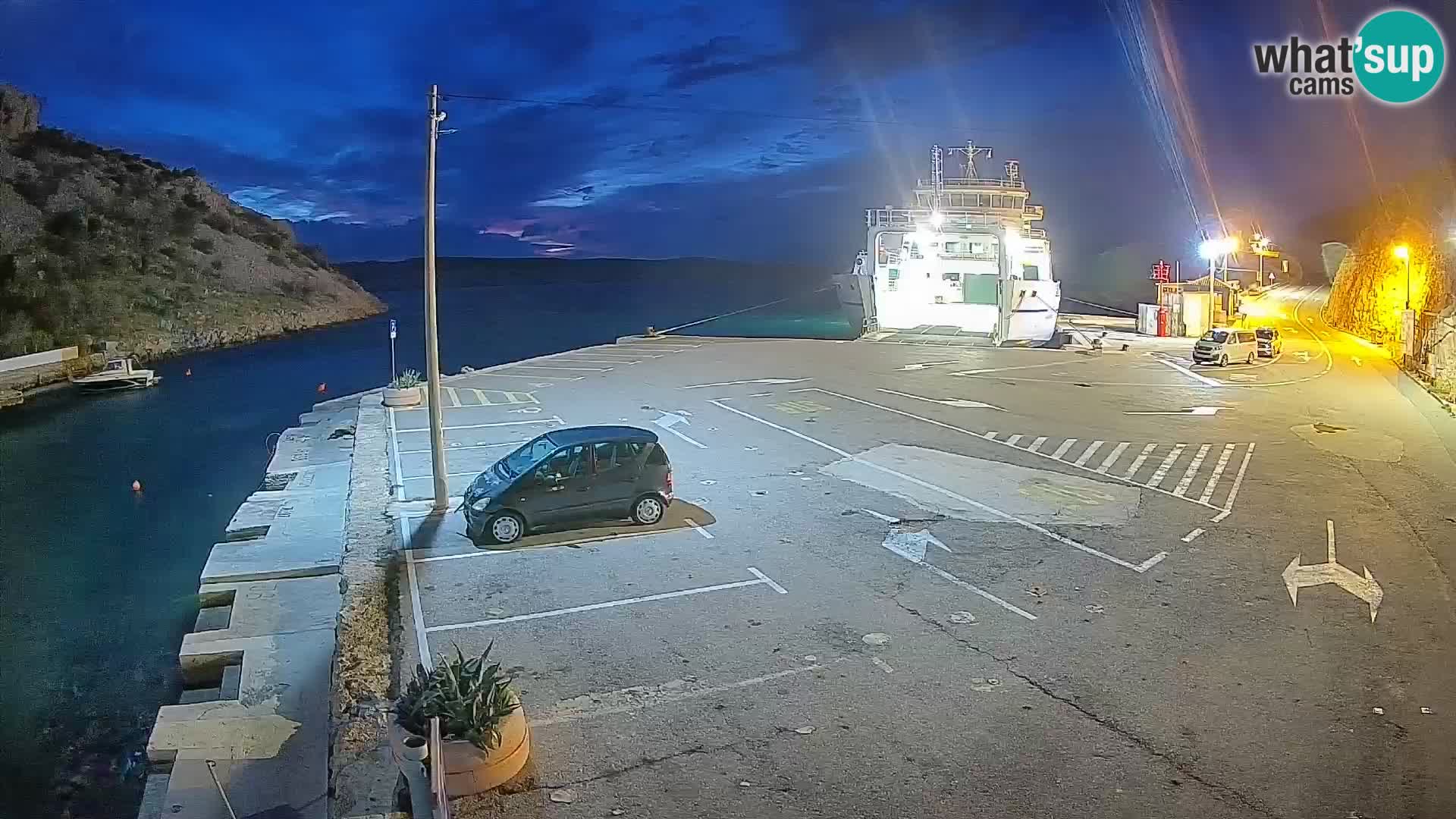 Webcam Fährhafen Prizna – zur Insel Pag