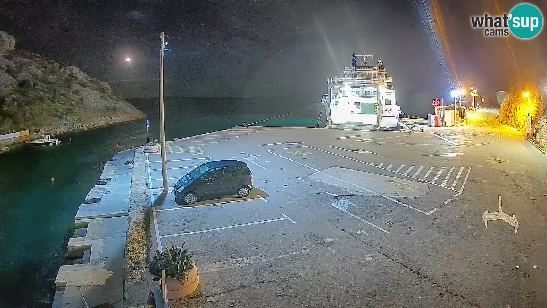 Webcam Fährhafen Prizna – zur Insel Pag