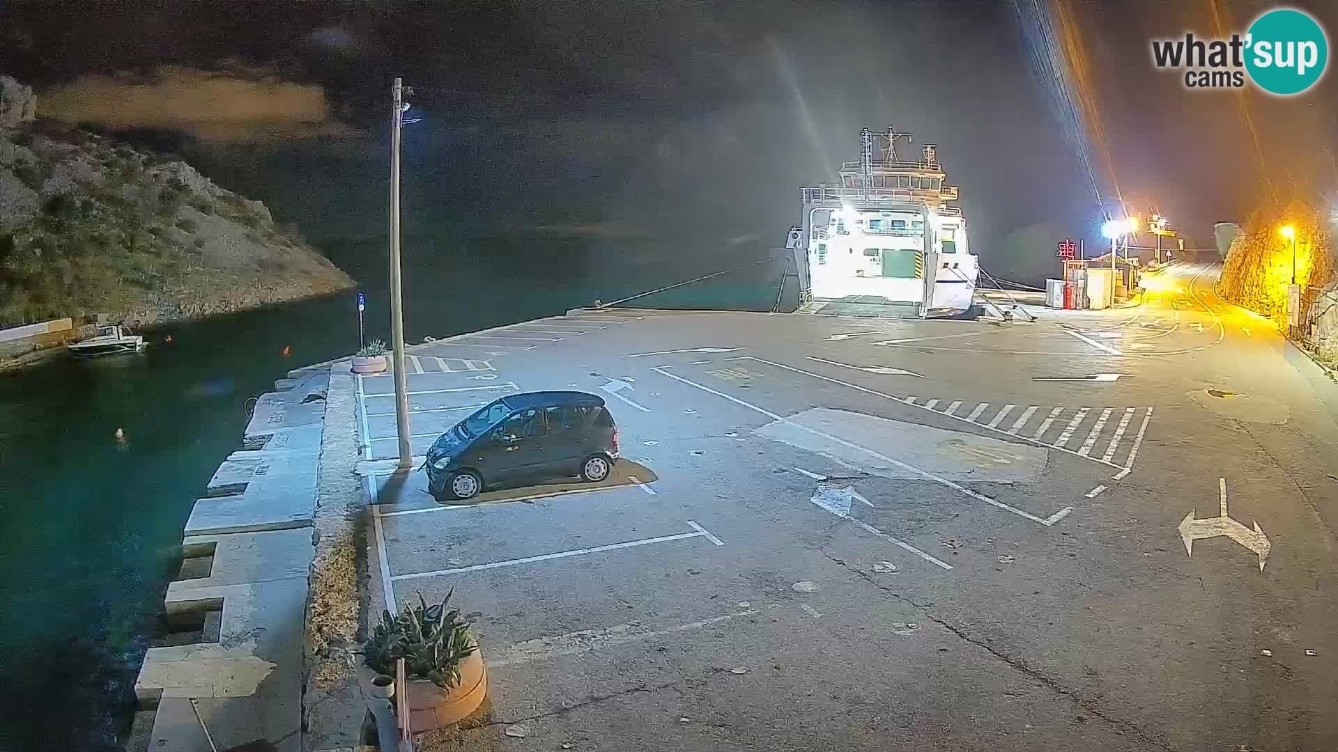 Webcam port de ferry de Prizna – vers l’île de Pag