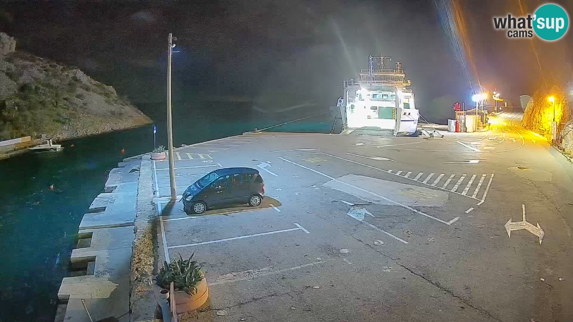 Webcam Prizna ferry port to Pag island