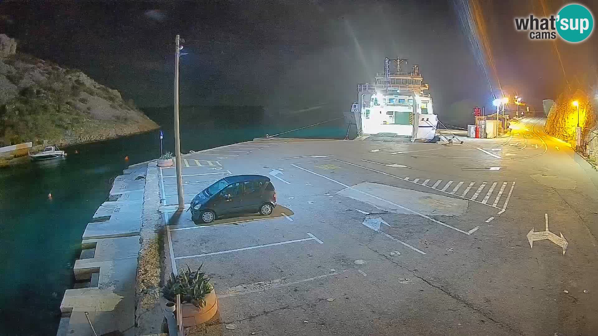 Webcam Fährhafen Prizna – zur Insel Pag