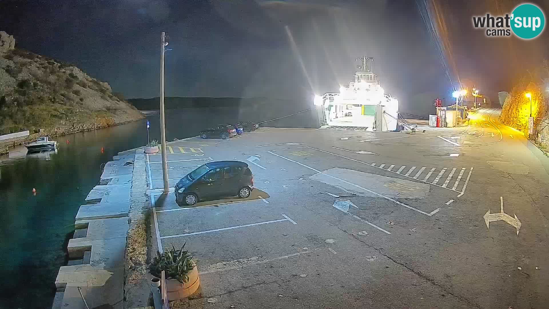 Webcam Fährhafen Prizna – zur Insel Pag