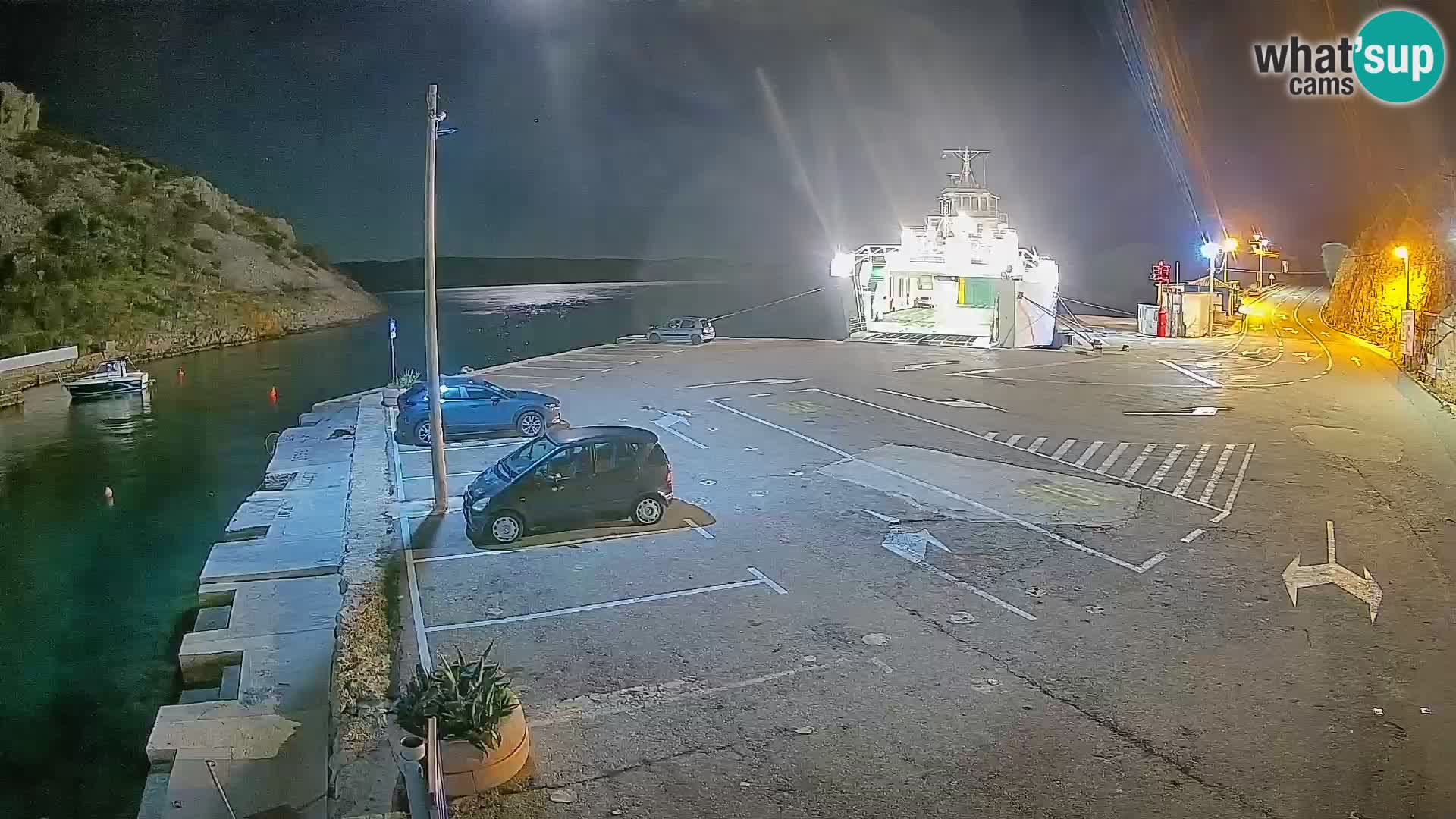 Webcam Fährhafen Prizna – zur Insel Pag