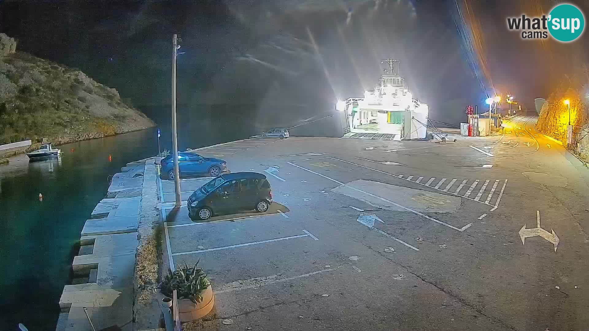 Webcam Prizna ferry port to Pag island