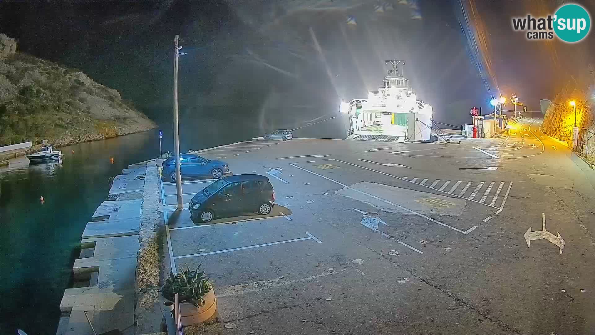 Webcam Fährhafen Prizna – zur Insel Pag