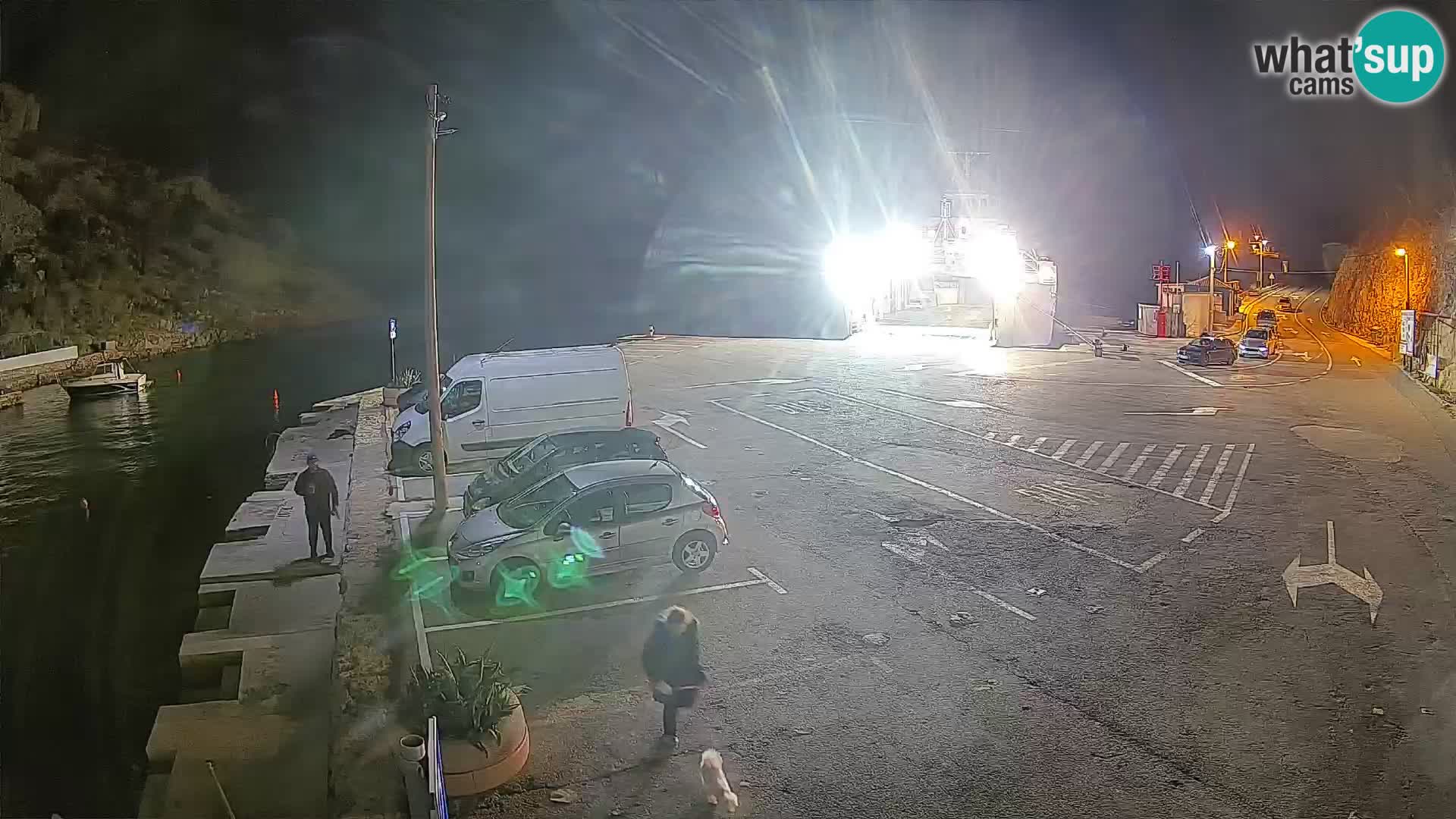 Webcam port de ferry de Prizna – vers l’île de Pag