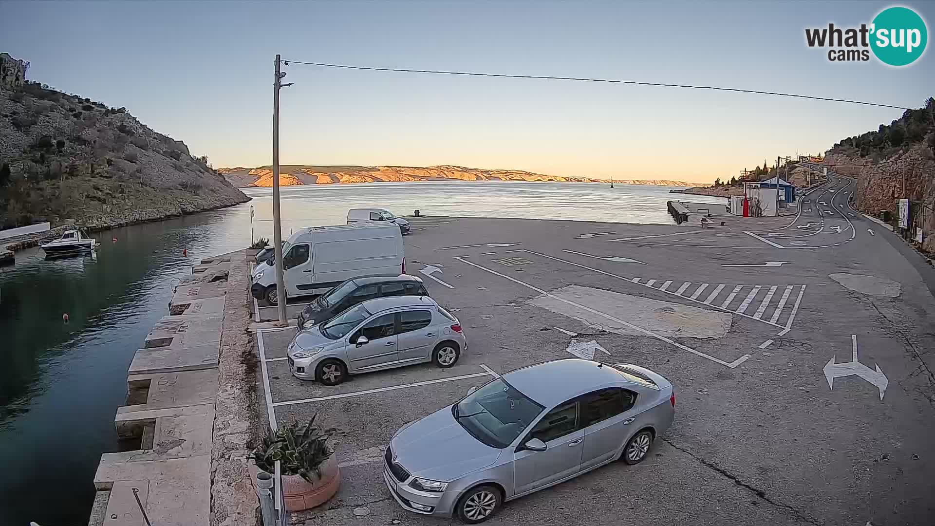 Webcam Fährhafen Prizna – zur Insel Pag