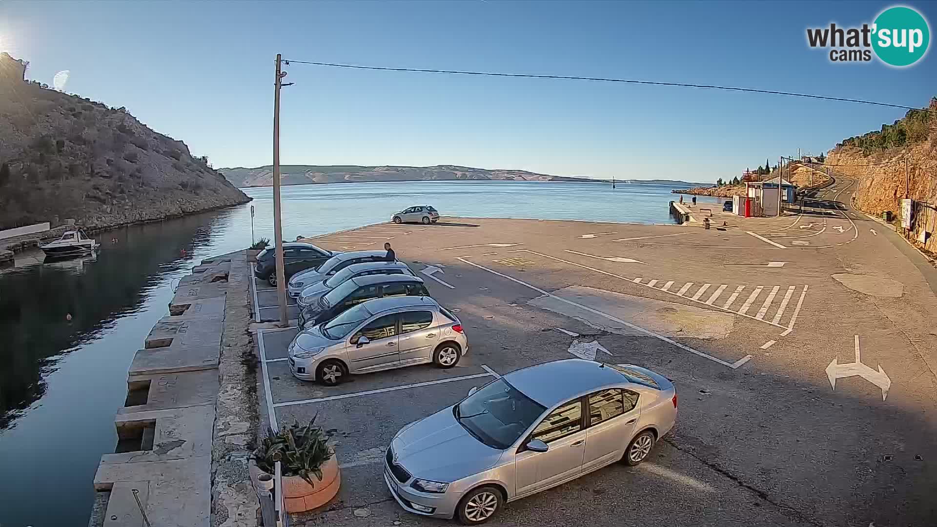 Webcam Fährhafen Prizna – zur Insel Pag