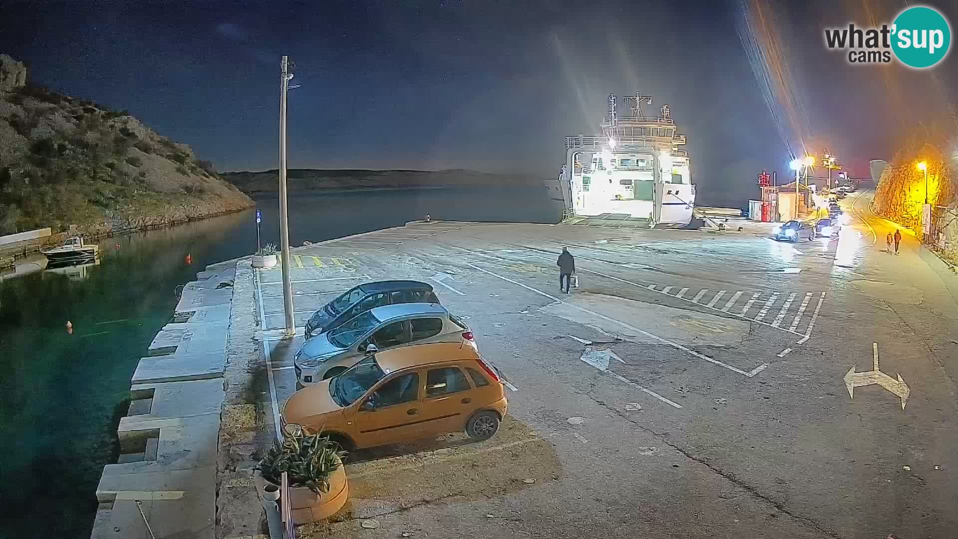 Webcam Fährhafen Prizna – zur Insel Pag