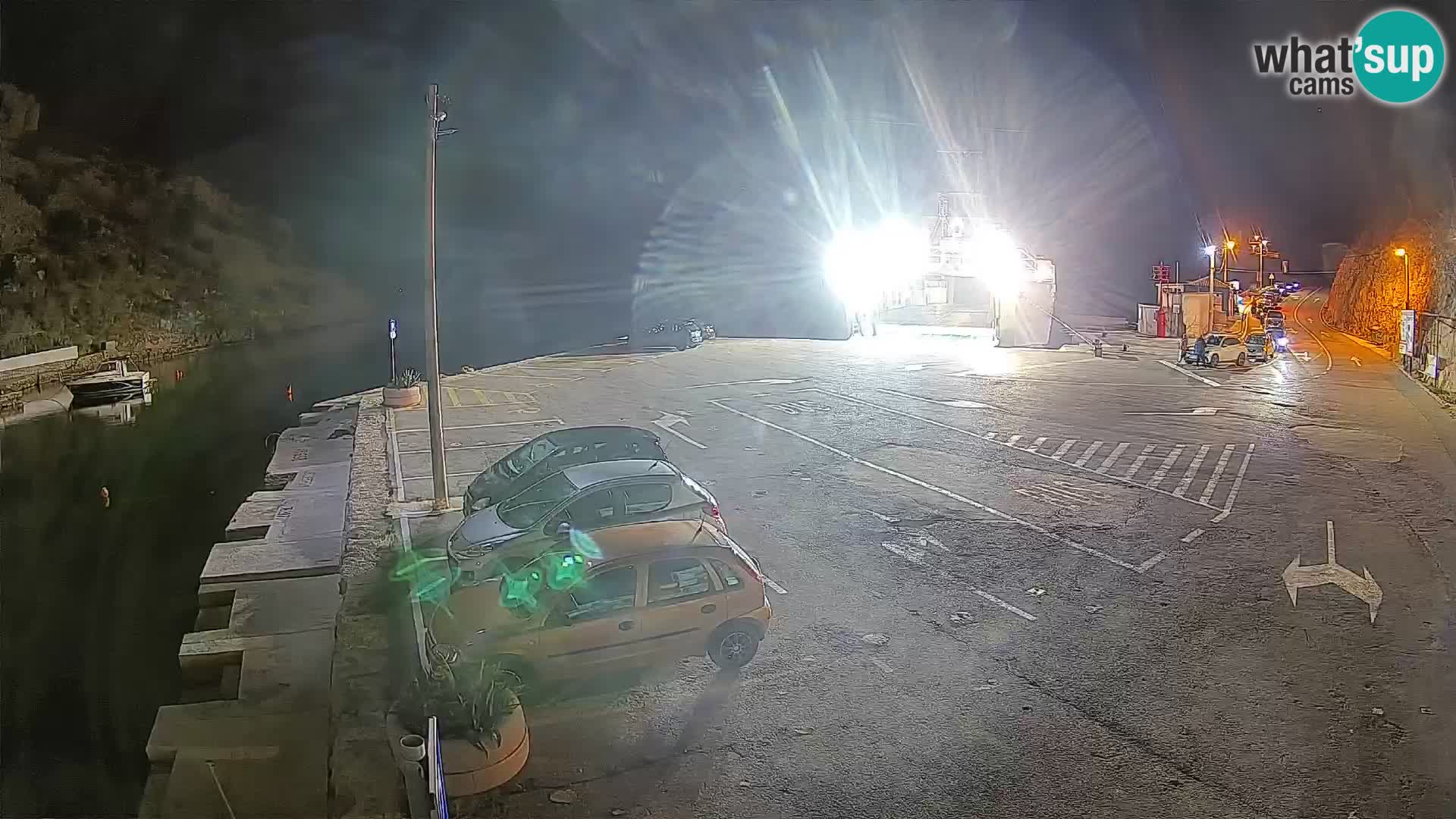 Webcam Prizna ferry port to Pag island