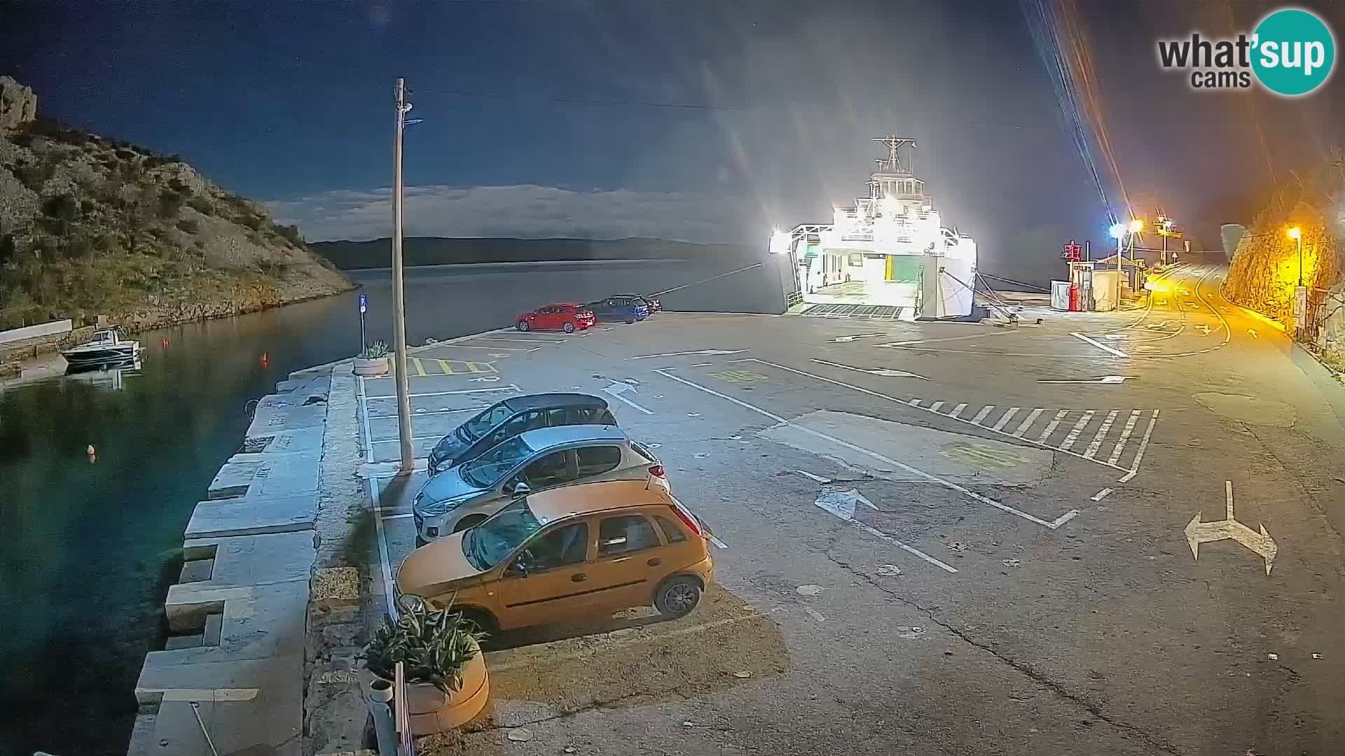 Webcam Fährhafen Prizna – zur Insel Pag