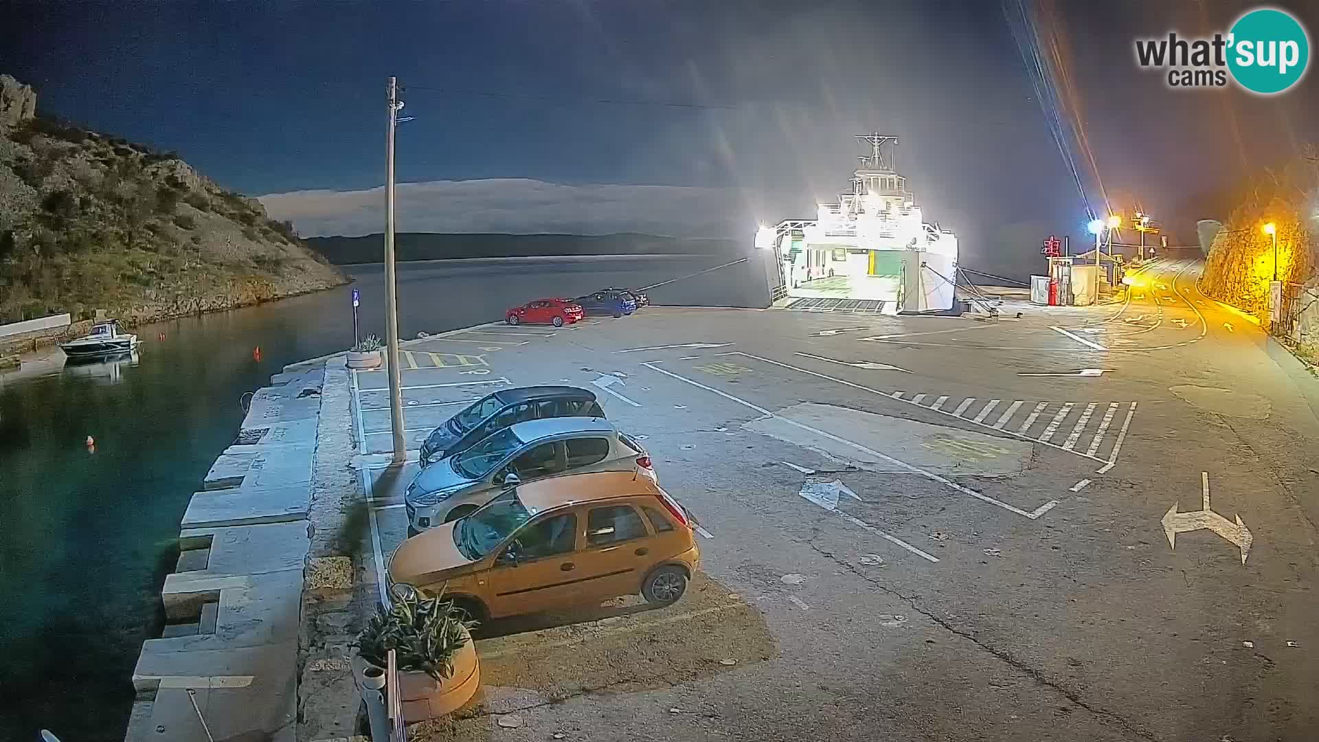 Webcam Fährhafen Prizna – zur Insel Pag