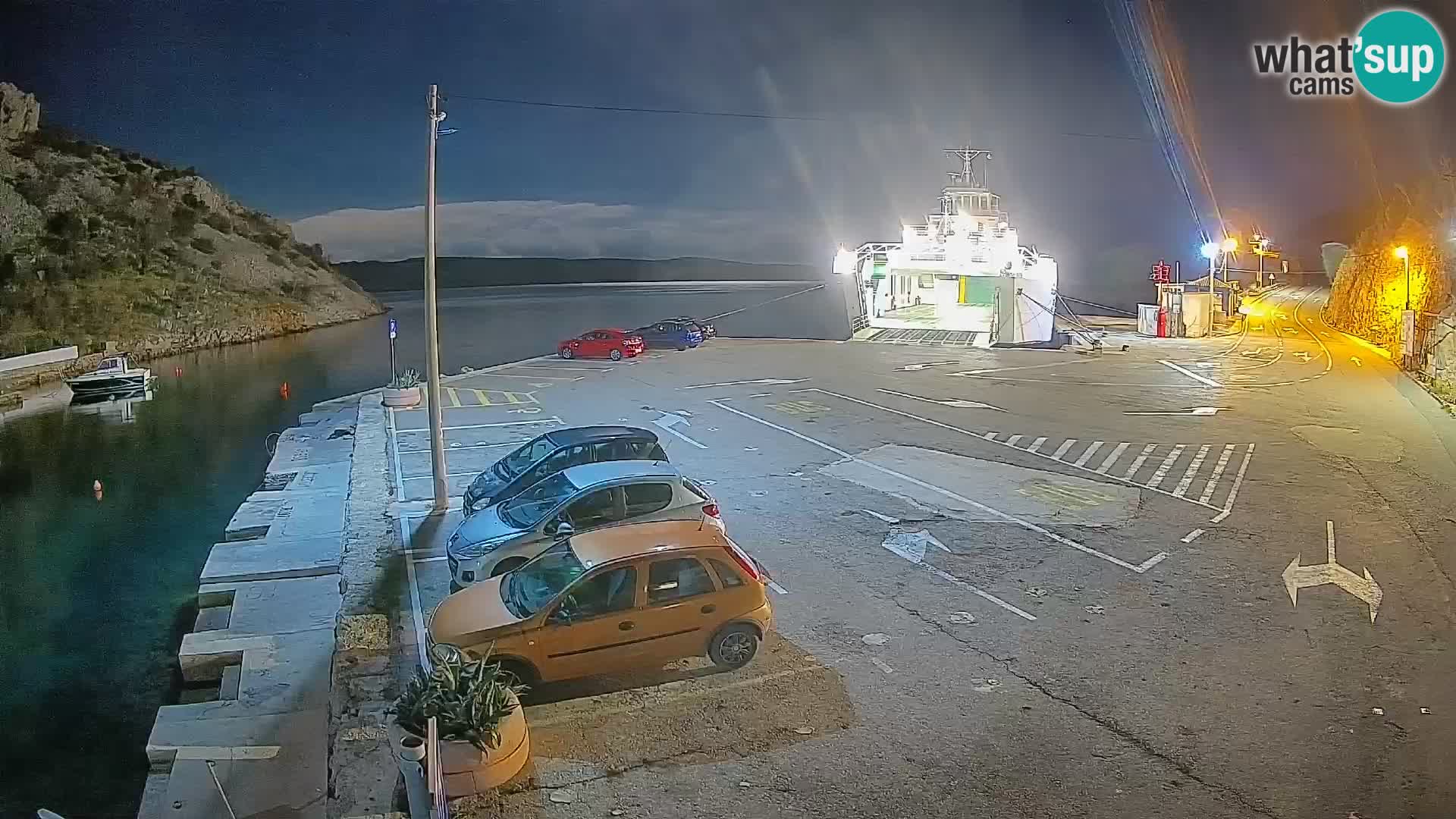 Webcam Fährhafen Prizna – zur Insel Pag