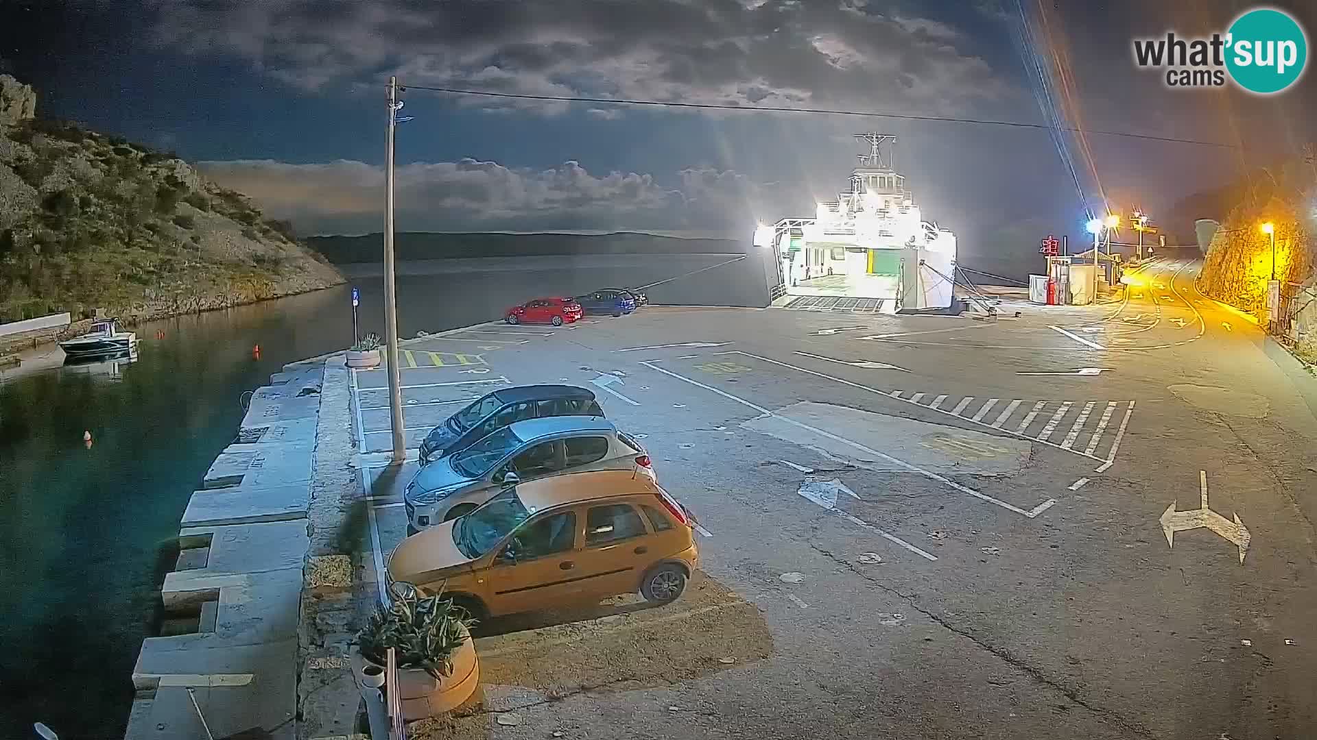 Webcam Fährhafen Prizna – zur Insel Pag