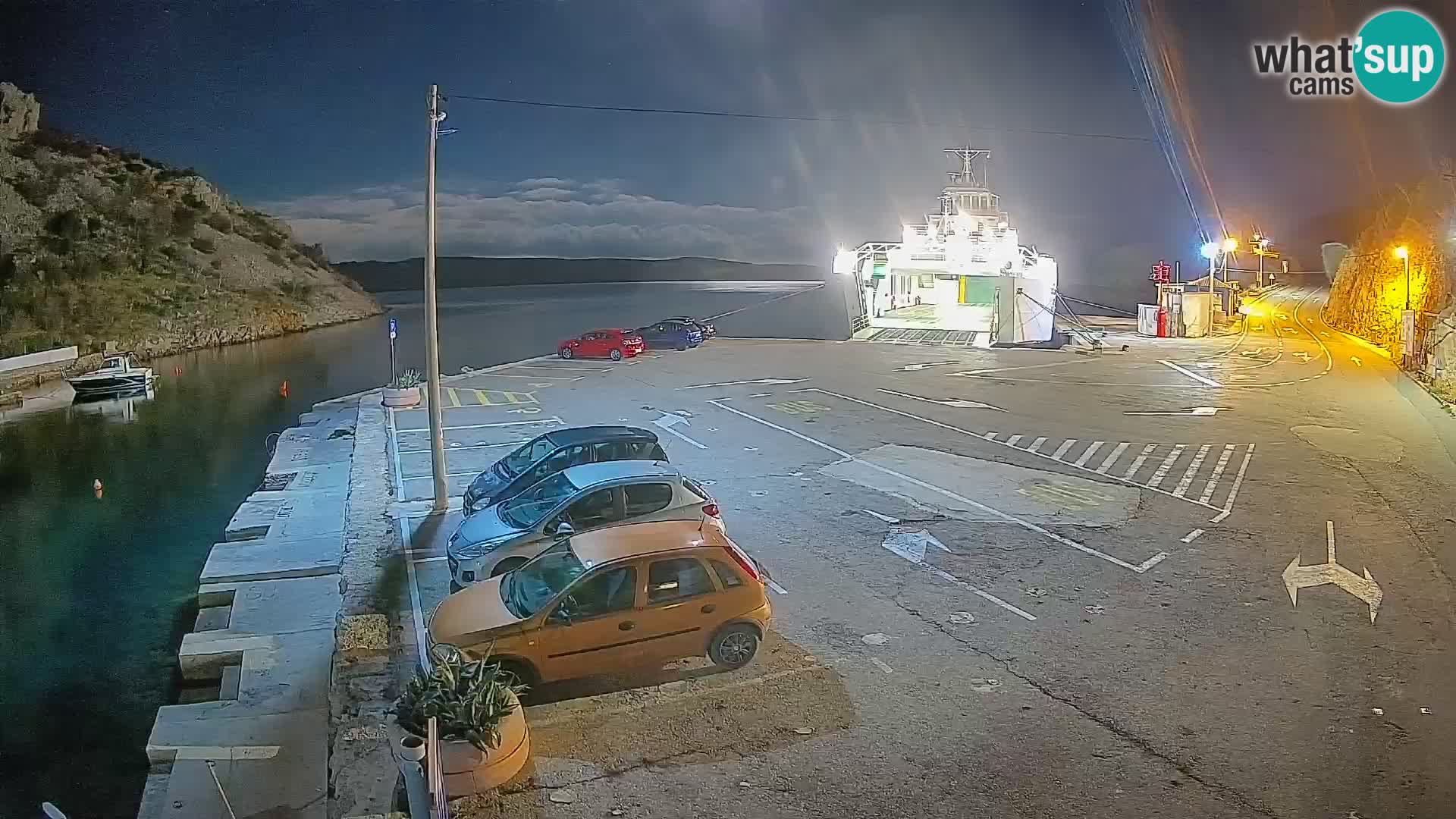 Webcam Fährhafen Prizna – zur Insel Pag