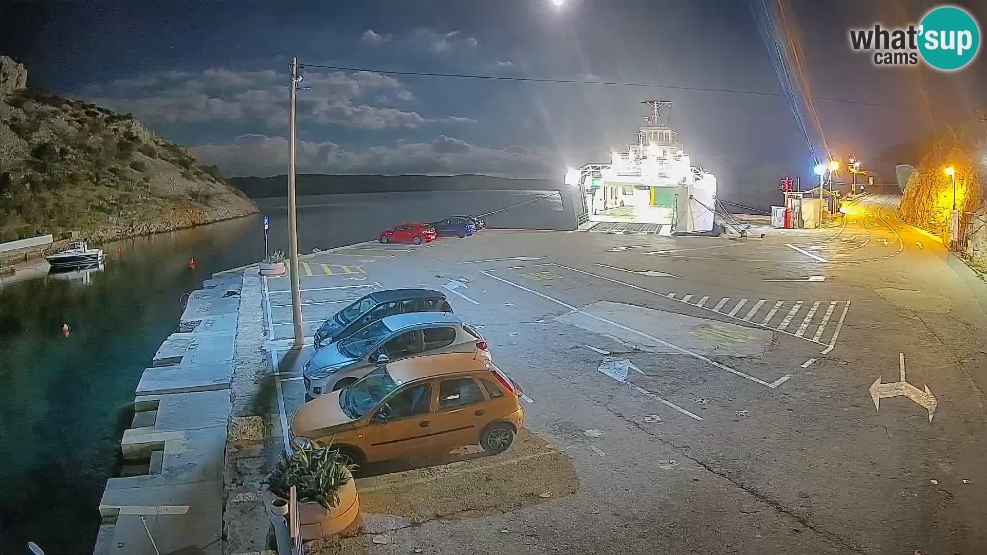 Webcam Fährhafen Prizna – zur Insel Pag