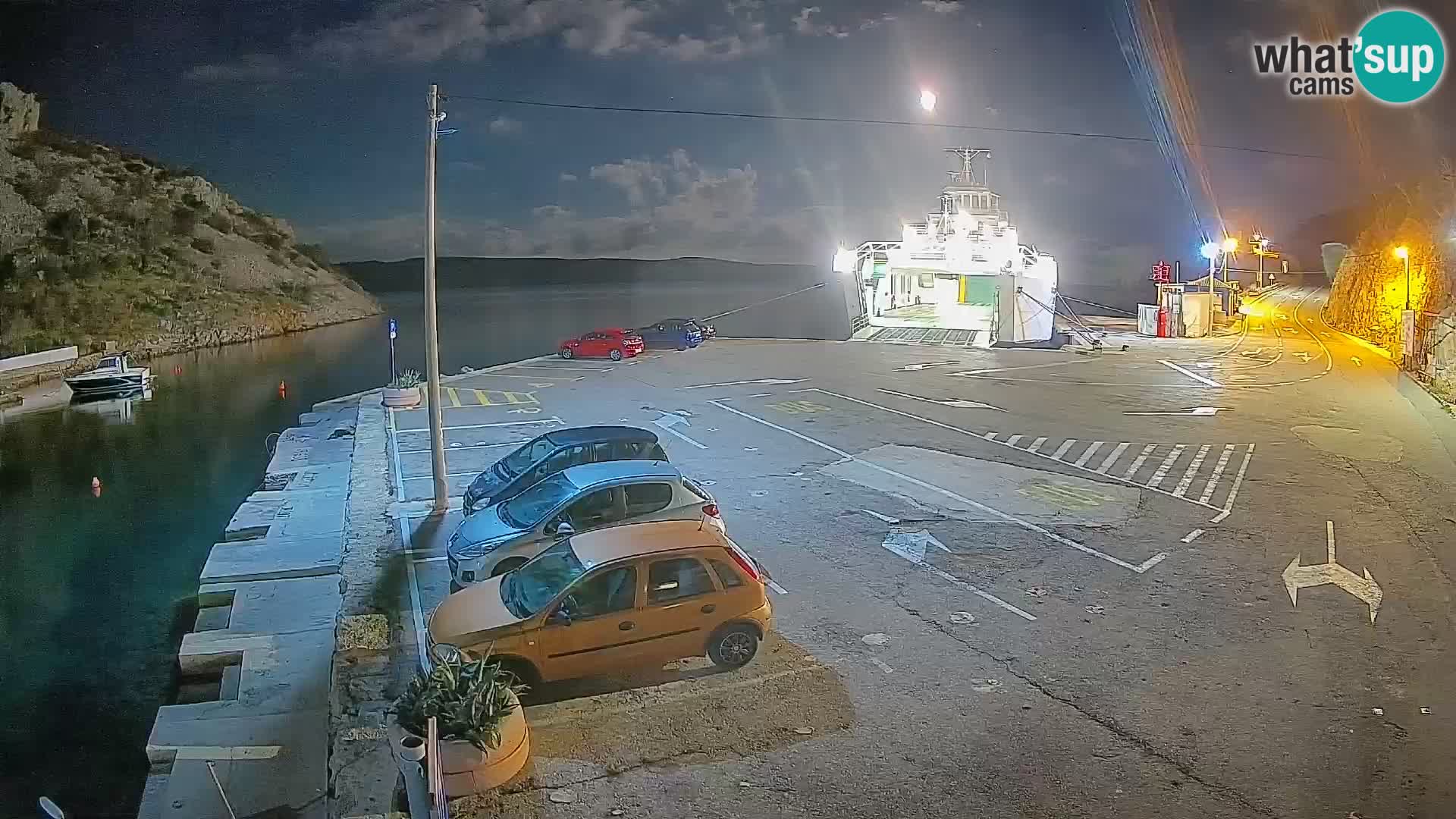 Webcam Fährhafen Prizna – zur Insel Pag
