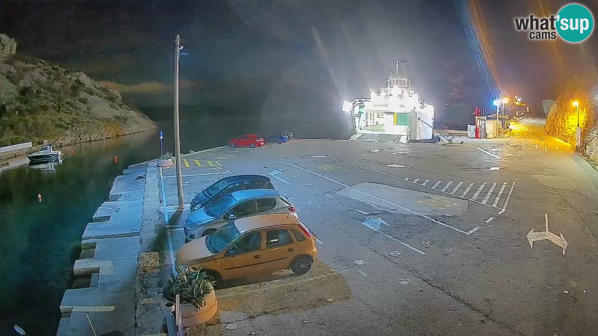 Webcam Fährhafen Prizna – zur Insel Pag