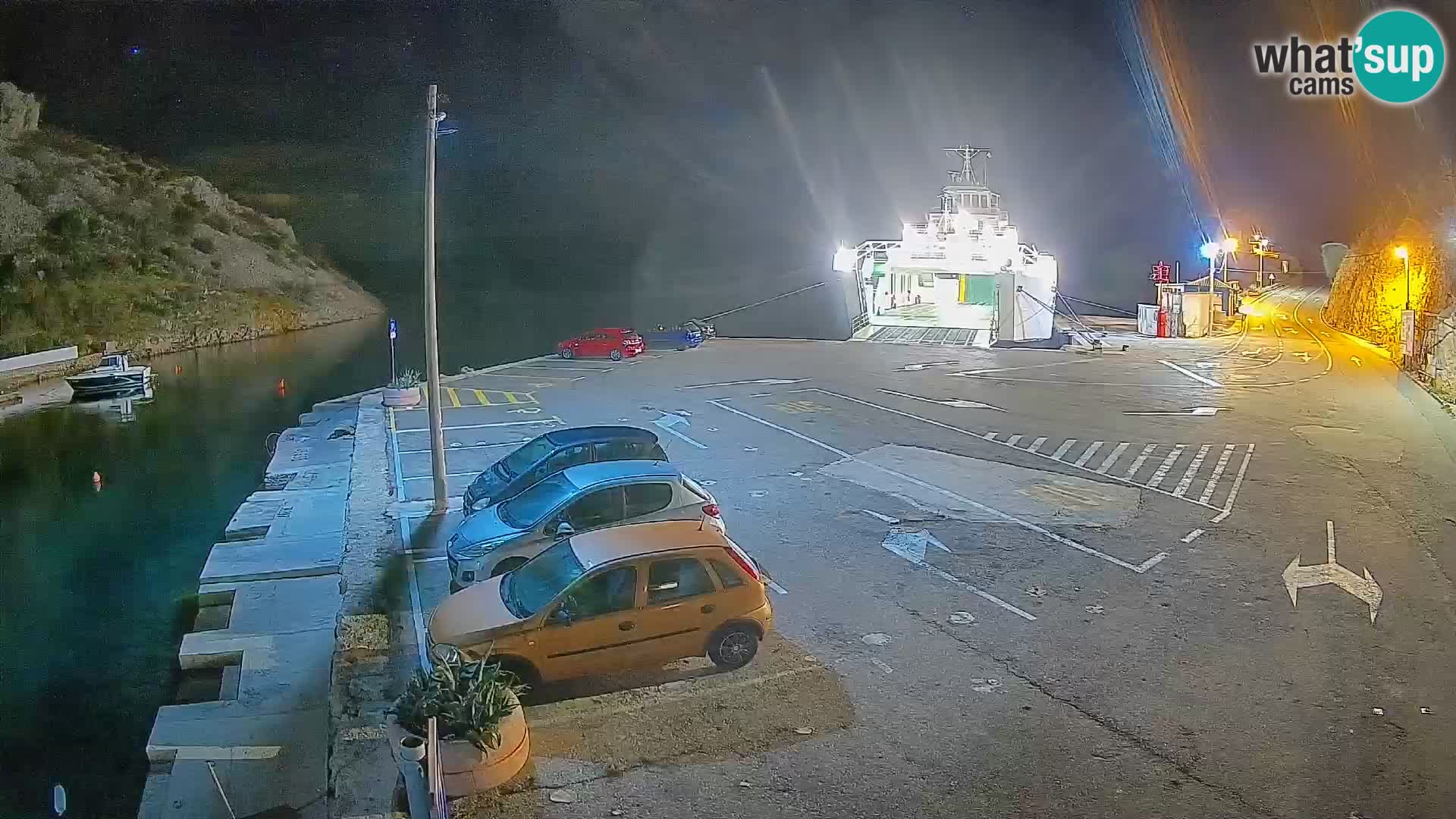 Webcam Fährhafen Prizna – zur Insel Pag