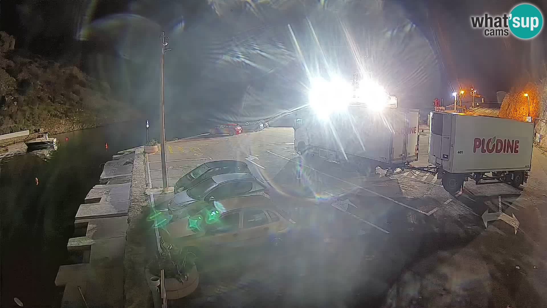 Webcam port de ferry de Prizna – vers l’île de Pag