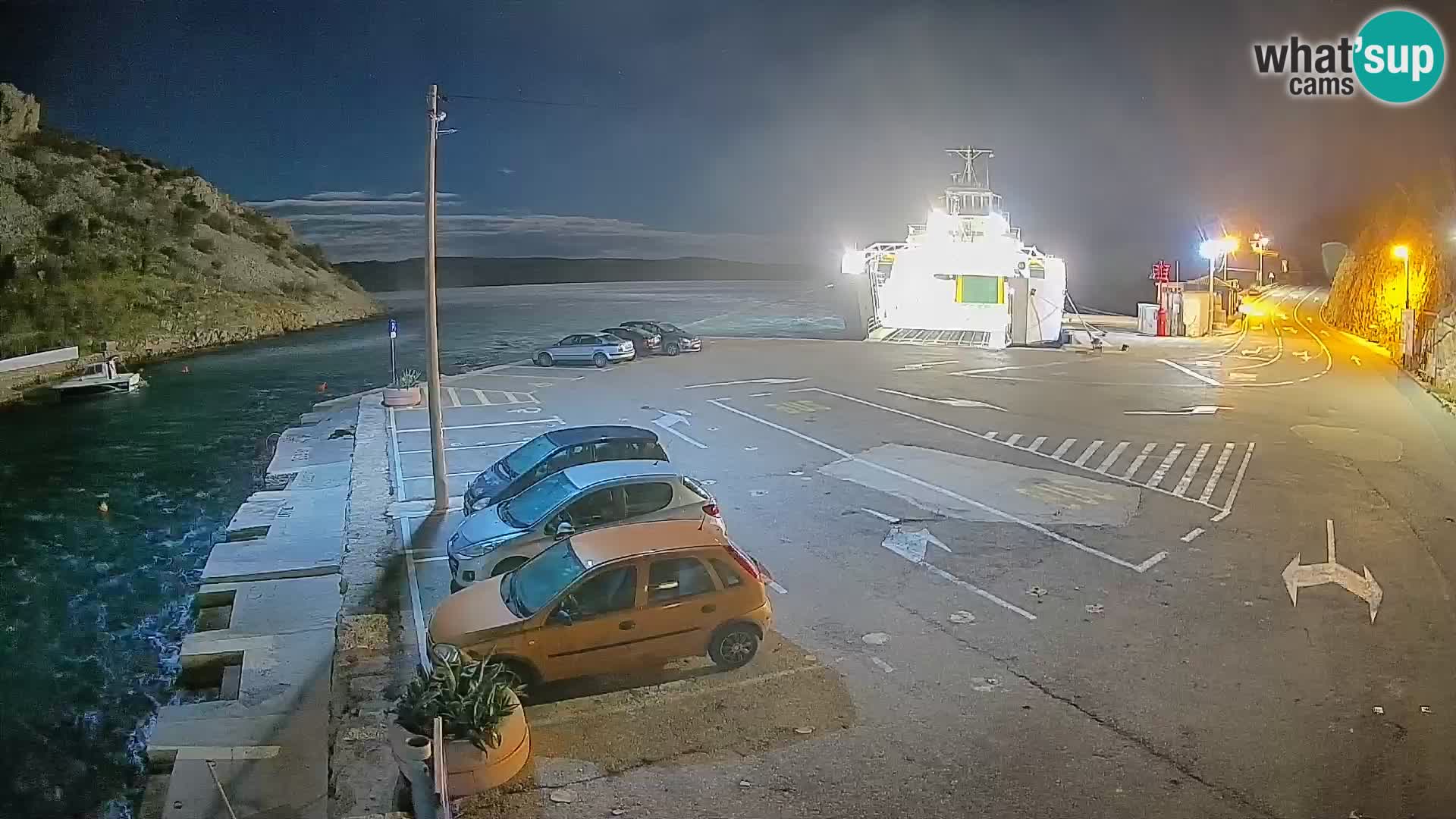 Webcam Prizna ferry port to Pag island