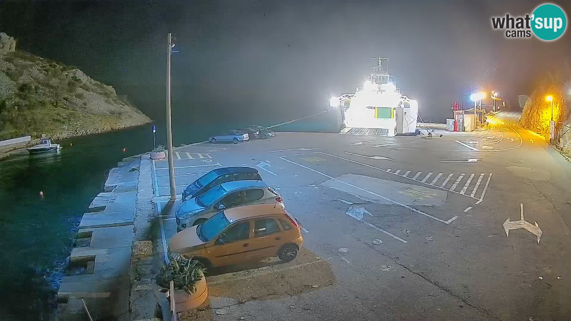 Webcam port de ferry de Prizna – vers l’île de Pag