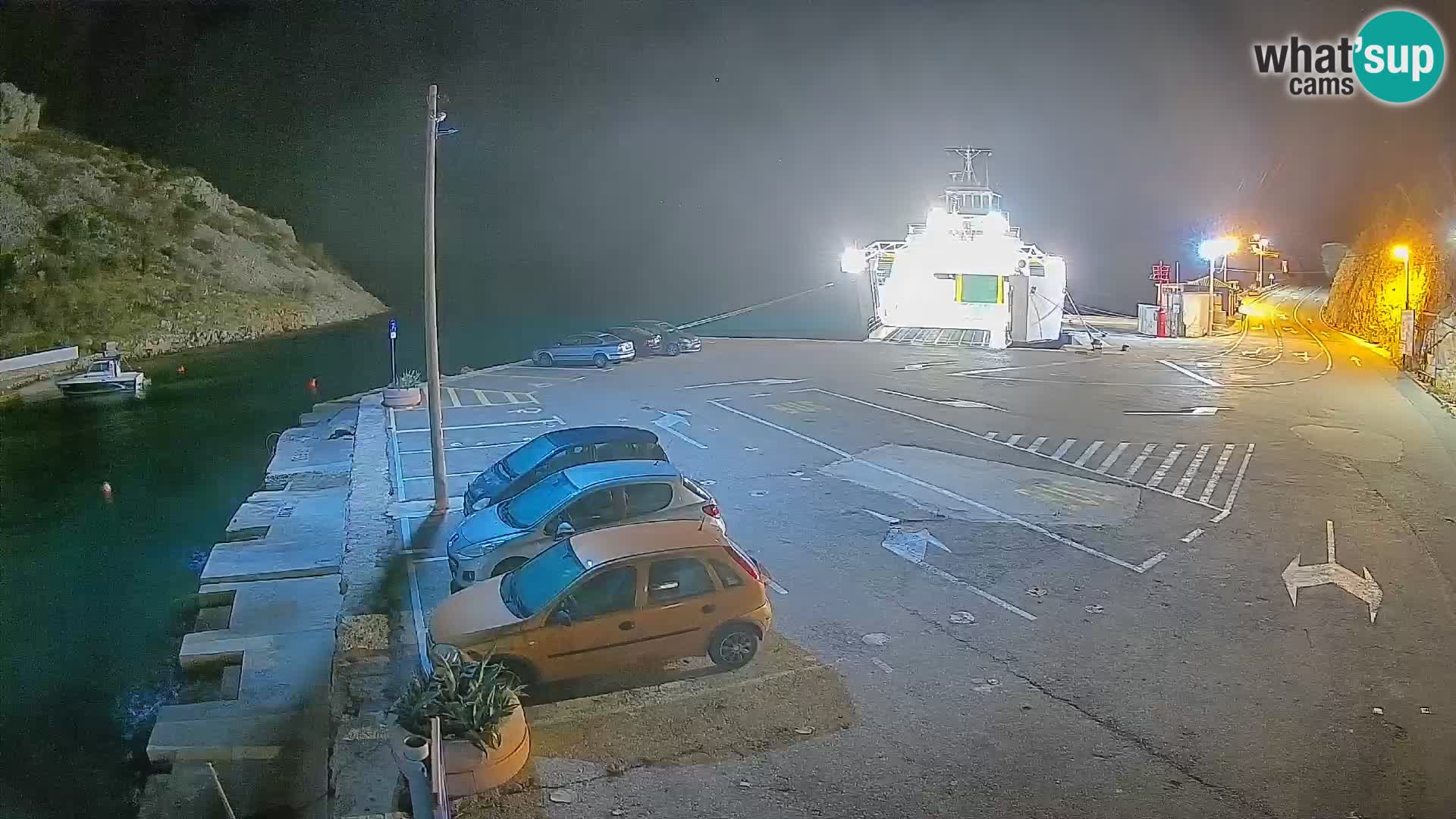 Webcam Fährhafen Prizna – zur Insel Pag