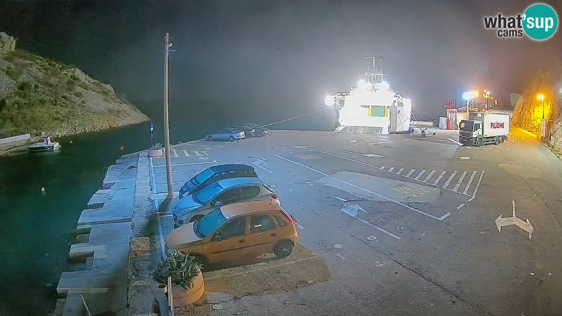 Webcam Fährhafen Prizna – zur Insel Pag