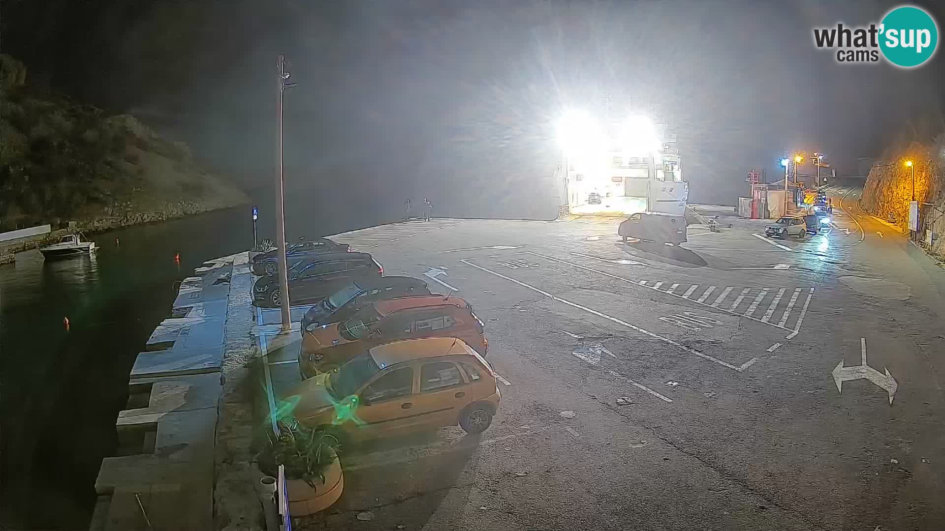 Webcam Prizna ferry port to Pag island