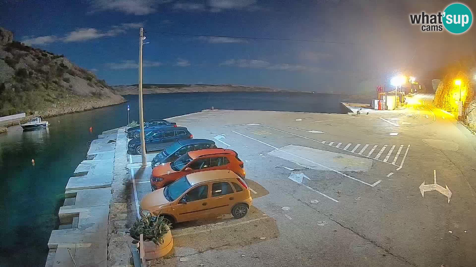 Webcam Fährhafen Prizna – zur Insel Pag