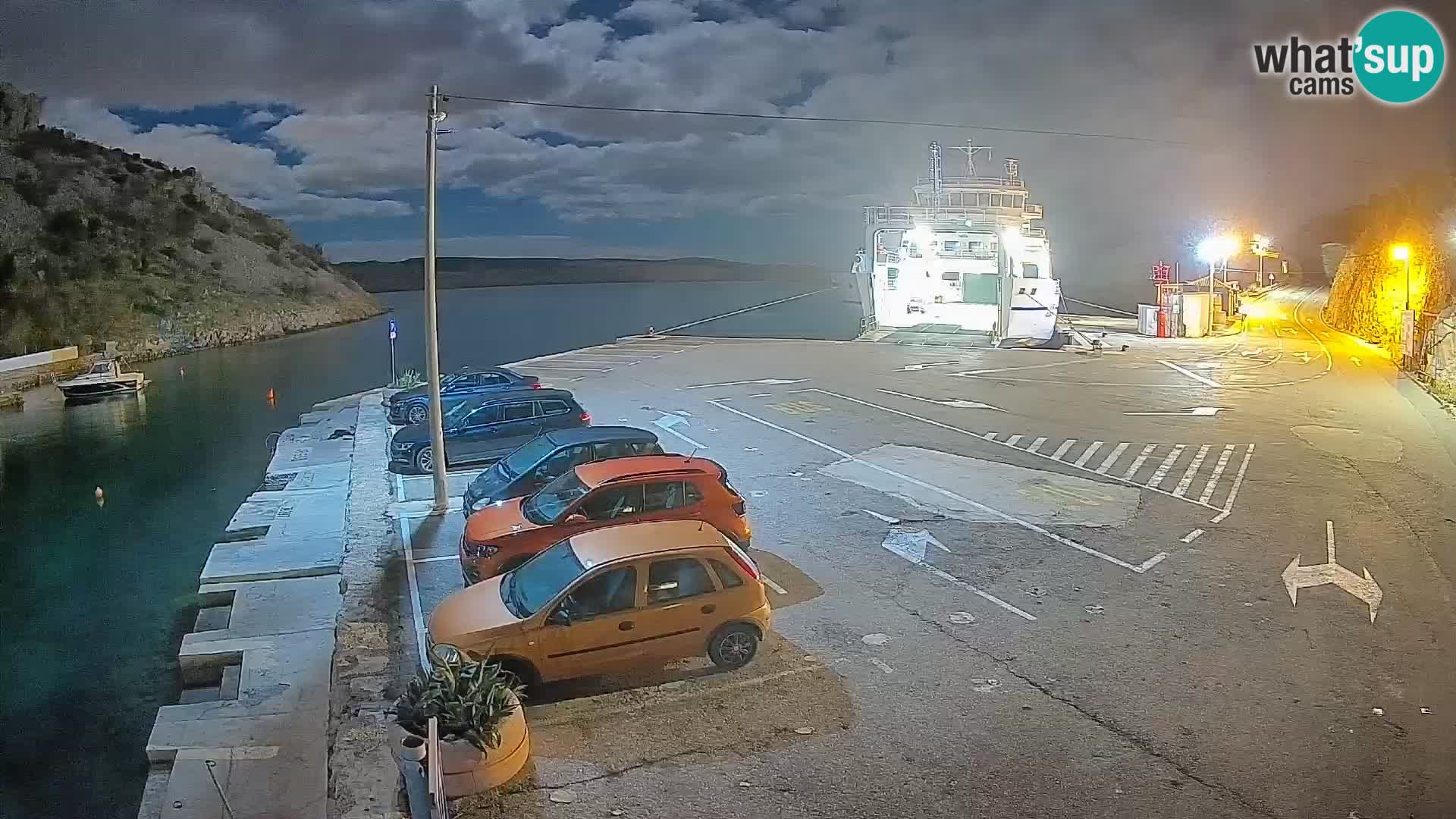 Webcam Fährhafen Prizna – zur Insel Pag