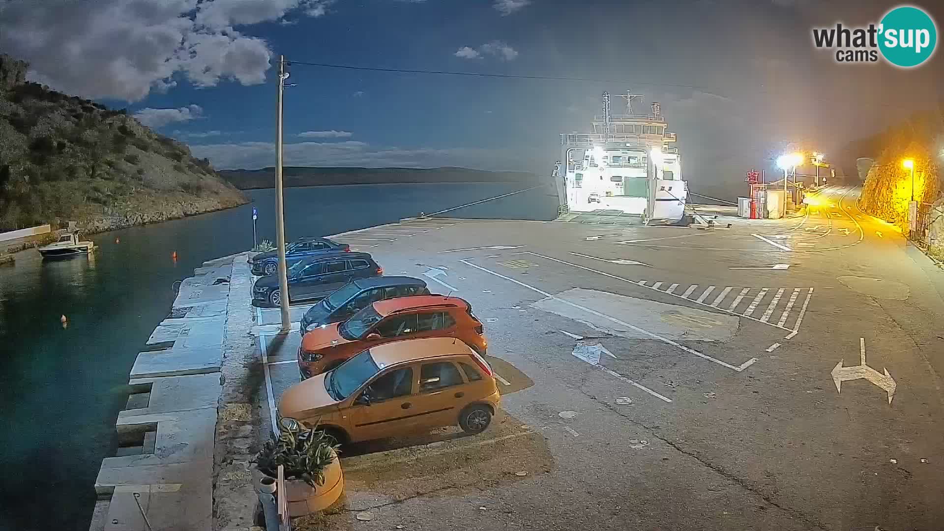 Webcam Prizna ferry port to Pag island