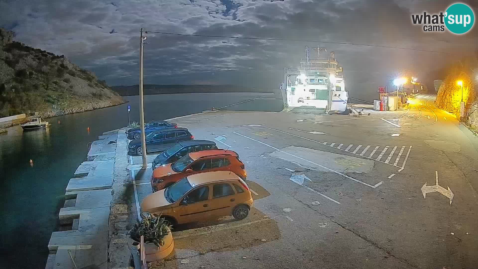 Webcam Prizna ferry port to Pag island