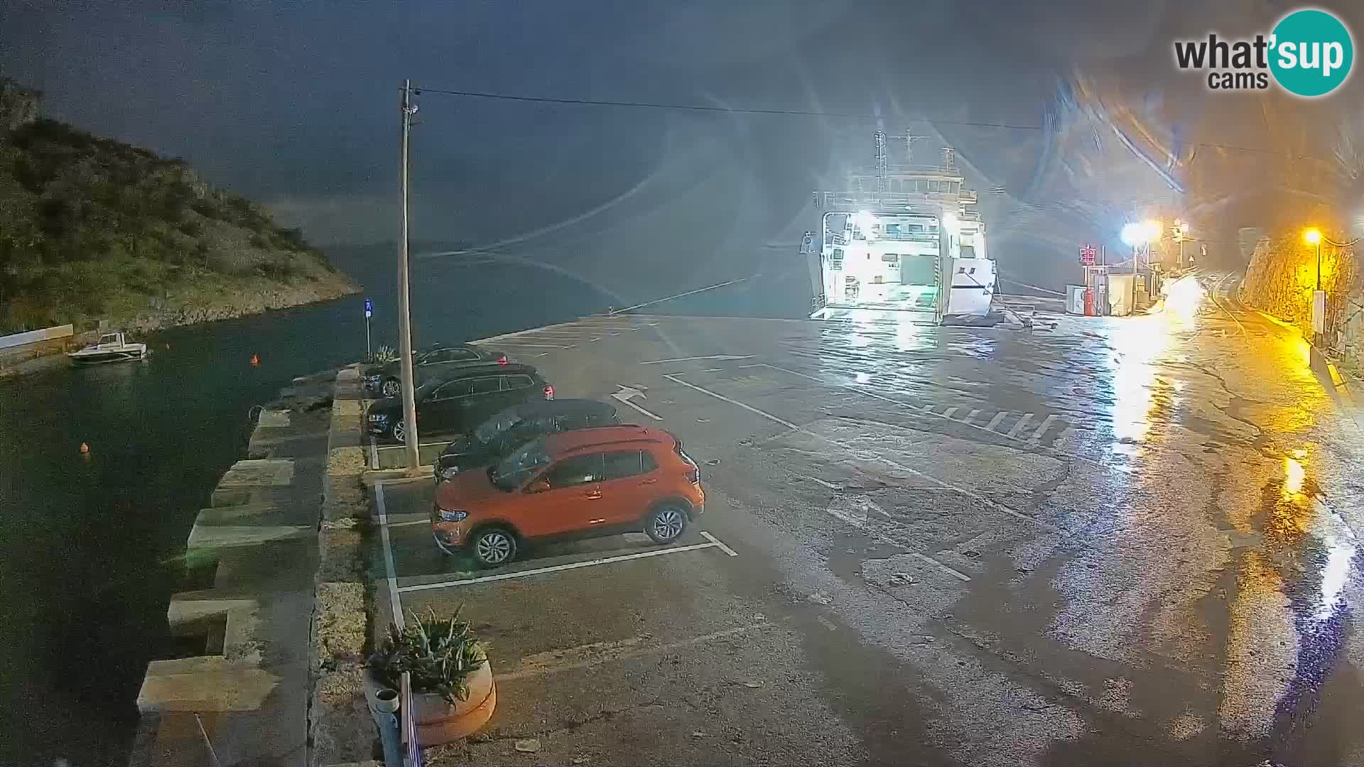 Webcam Fährhafen Prizna – zur Insel Pag