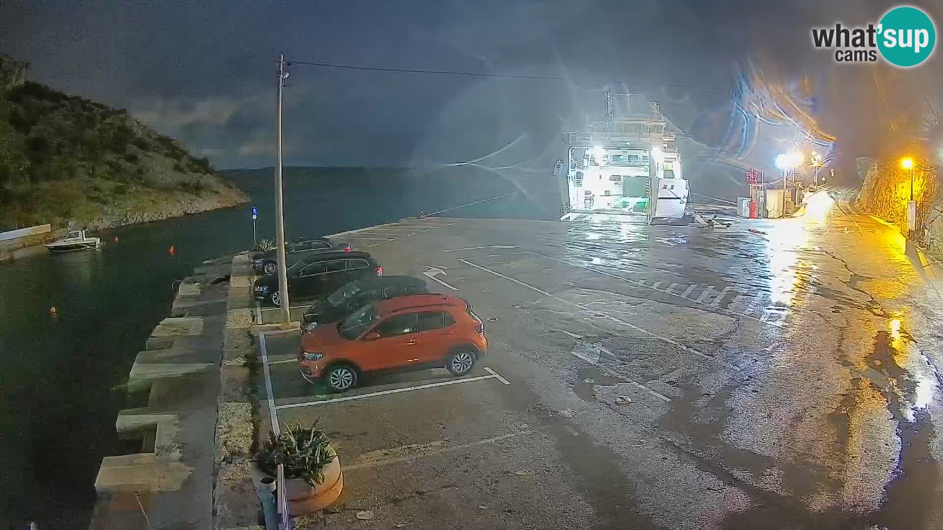 Webcam port de ferry de Prizna – vers l’île de Pag