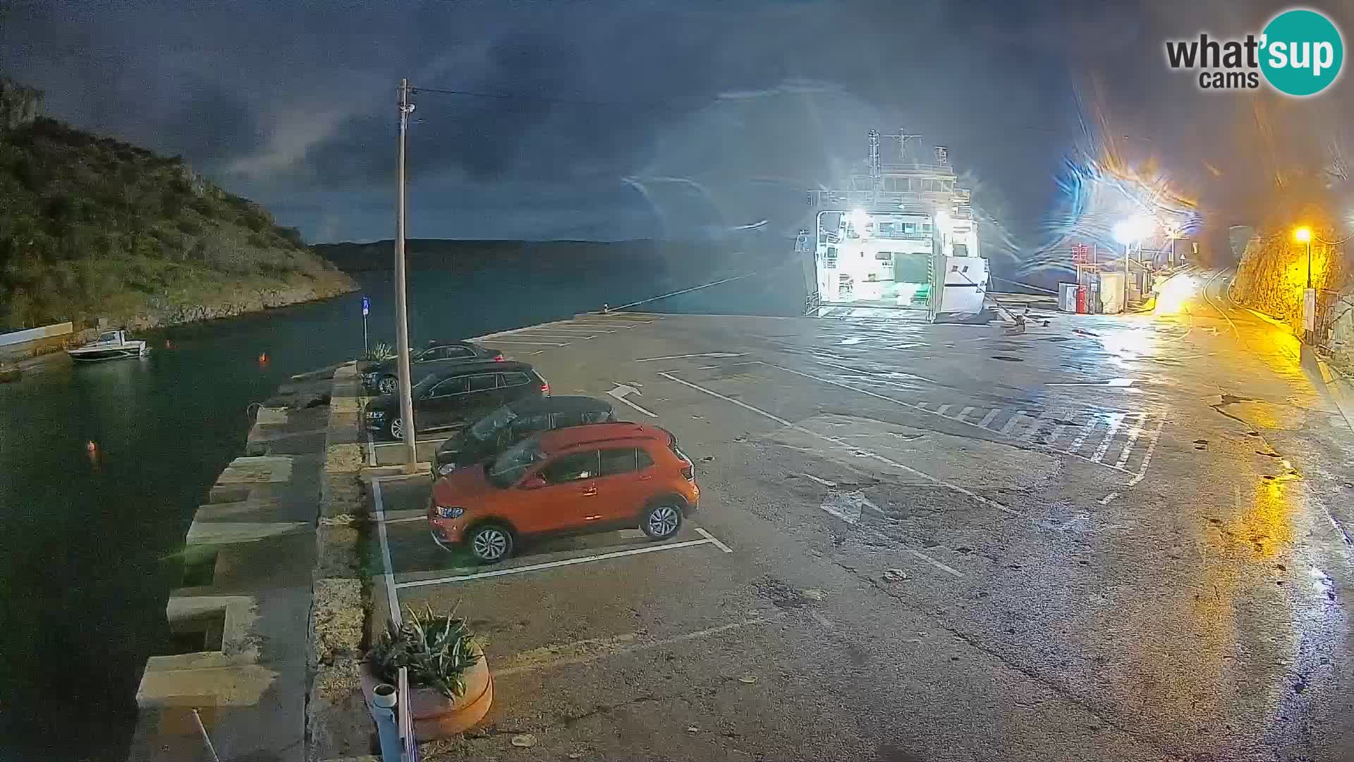 Webcam Fährhafen Prizna – zur Insel Pag