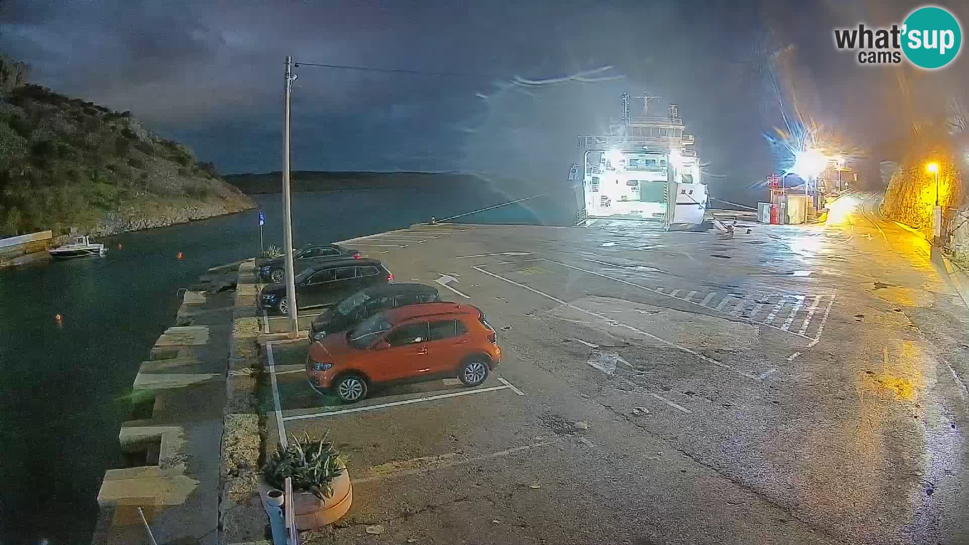 Webcam Fährhafen Prizna – zur Insel Pag